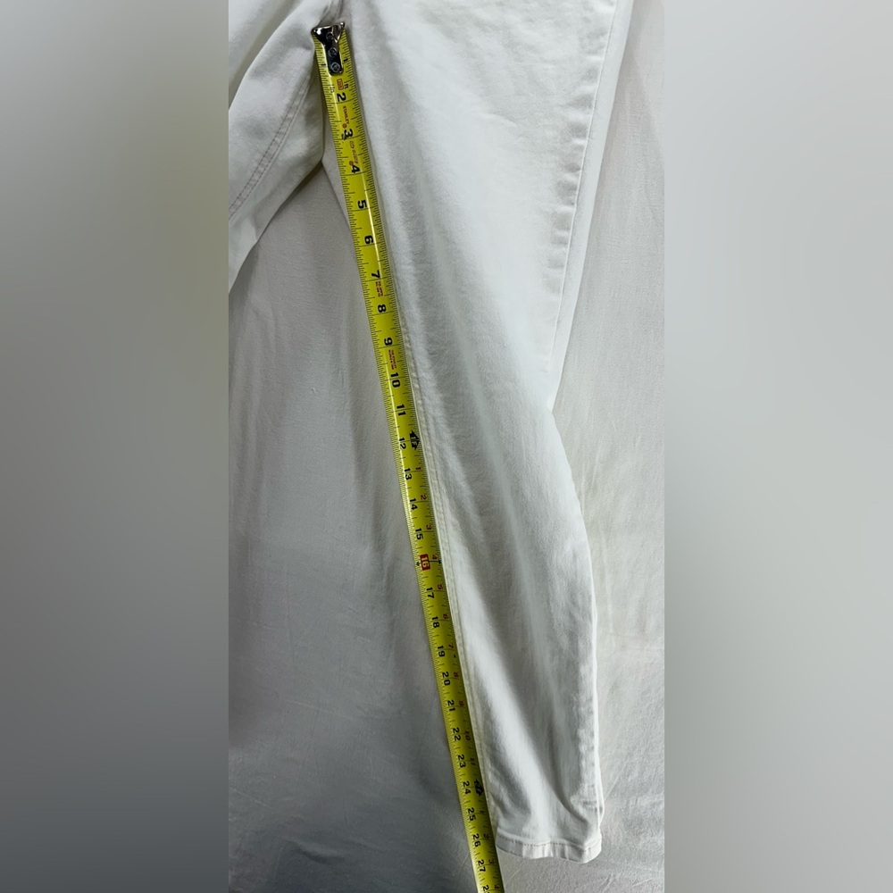 Topshop Cream White Jamie Skinny Leg Stretch Denim Jeans W32 L30 10.5” Rise - Picture 6 of 9